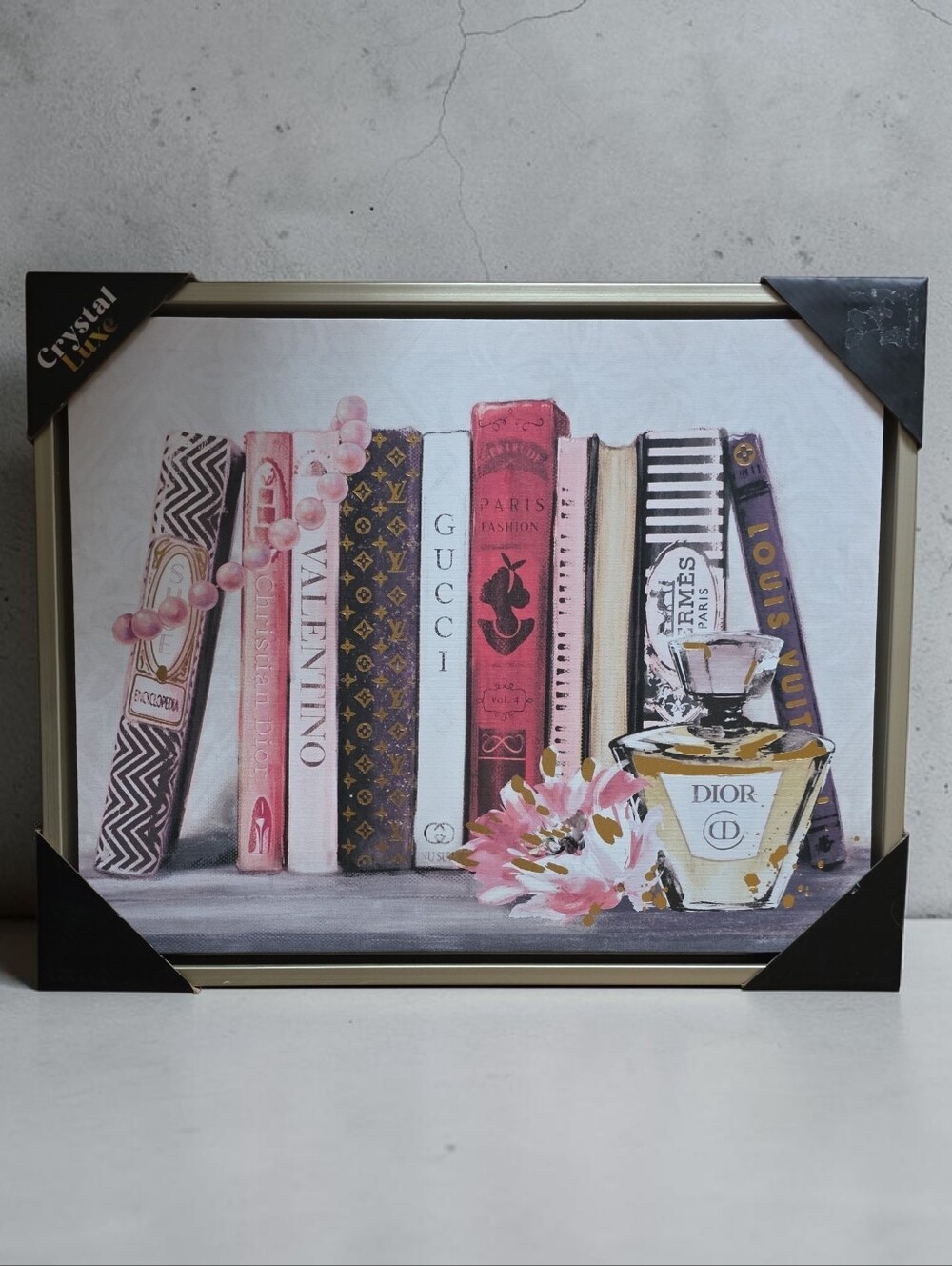 Fashion Books & Perfume Wall Art - Pink Accent